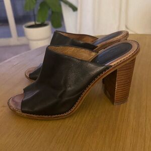 Madewell Leather Heeled Mules